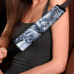 White Tiger Painting Print Car Seat Belt Covers