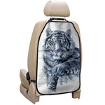 White Tiger Painting Print Car Seat Organizers