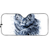 White Tiger Painting Print Car Sun Shade