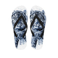 White Tiger Painting Print Flip Flops