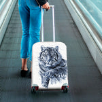 White Tiger Painting Print Luggage Cover