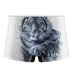 White Tiger Painting Print Men's Boxer Briefs