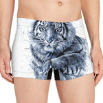 White Tiger Painting Print Men's Boxer Briefs