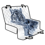 White Tiger Painting Print Pet Car Back Seat Cover
