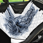 White Tiger Painting Print Pet Car Back Seat Cover