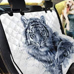 White Tiger Painting Print Pet Car Back Seat Cover