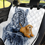 White Tiger Painting Print Pet Car Back Seat Cover