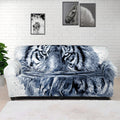 White Tiger Painting Print Sofa Cover