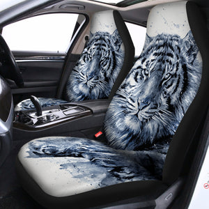 White Tiger Painting Print Universal Fit Car Seat Covers