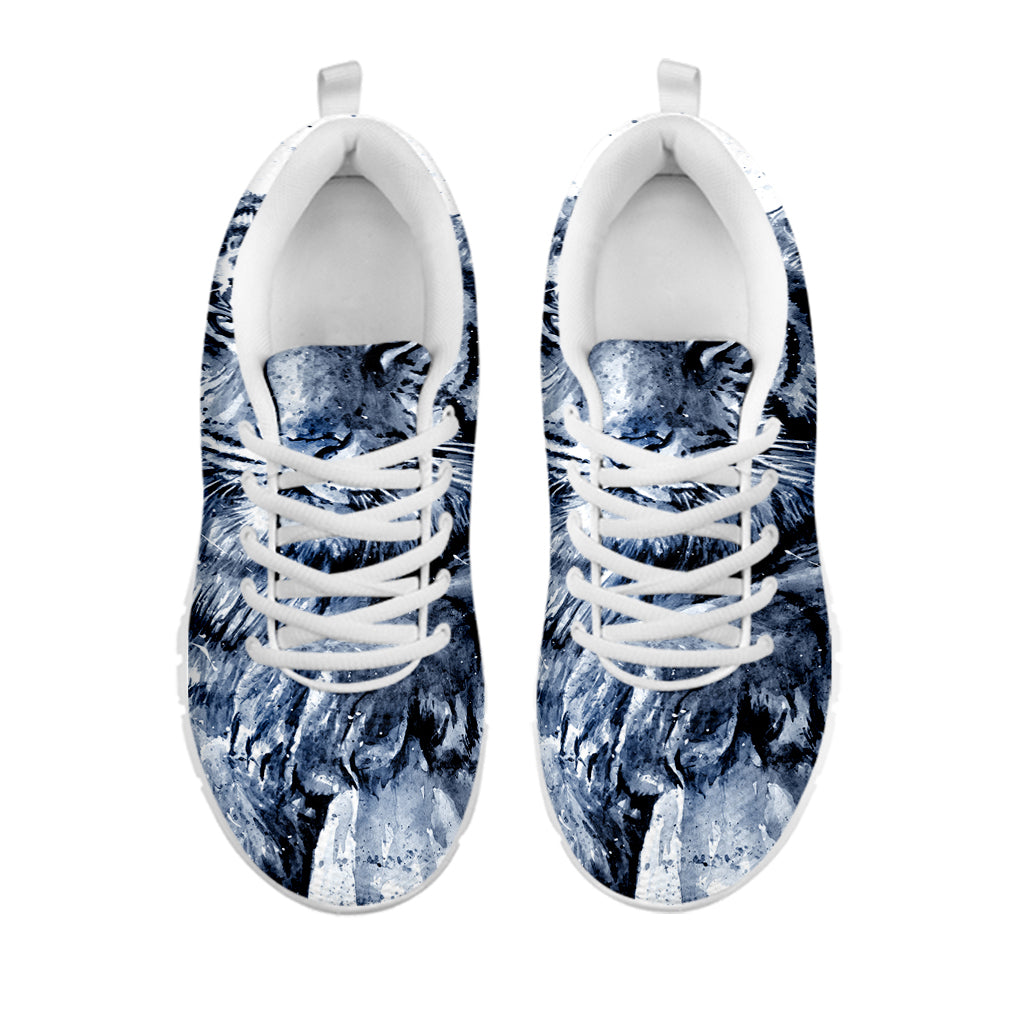 White Tiger Painting Print White Sneakers