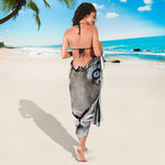 White Tiger Portrait Print Beach Sarong Wrap