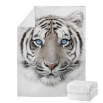 White Tiger Portrait Print Blanket