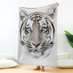 White Tiger Portrait Print Blanket