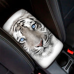 White Tiger Portrait Print Car Center Console Cover