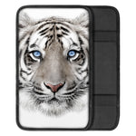 White Tiger Portrait Print Car Center Console Cover