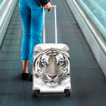 White Tiger Portrait Print Luggage Cover