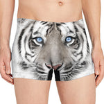 White Tiger Portrait Print Men's Boxer Briefs