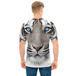 White Tiger Portrait Print Men's T-Shirt