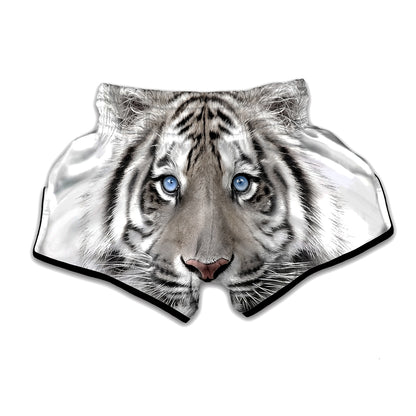 White Tiger Portrait Print Muay Thai Boxing Shorts