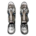 White Tiger Portrait Print Muay Thai Shin Guards