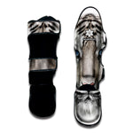 White Tiger Portrait Print Muay Thai Shin Guard