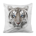 White Tiger Portrait Print Pillow Cover
