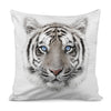 White Tiger Portrait Print Pillow Cover