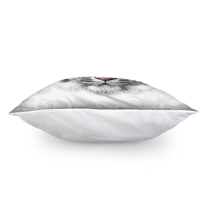 White Tiger Portrait Print Pillow Cover