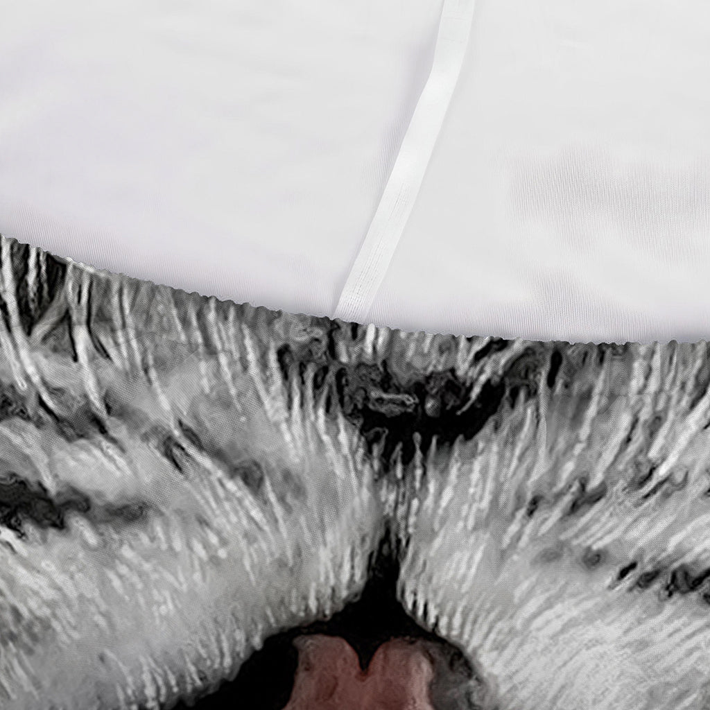 White Tiger Portrait Print Sofa Cover