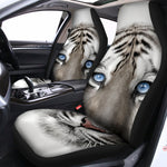 White Tiger Portrait Print Universal Fit Car Seat Covers