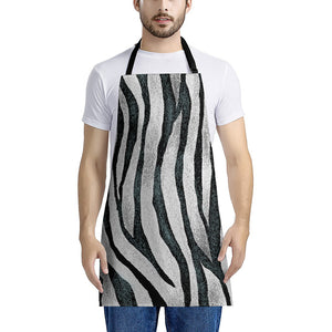 White Tiger Stripe Pattern Print Apron