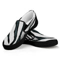 White Tiger Stripe Pattern Print Black Slip On Sneakers