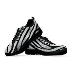 White Tiger Stripe Pattern Print Black Sneakers