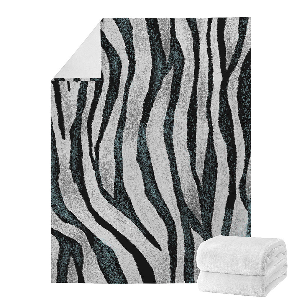 White Tiger Stripe Pattern Print Blanket