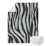 White Tiger Stripe Pattern Print Blanket