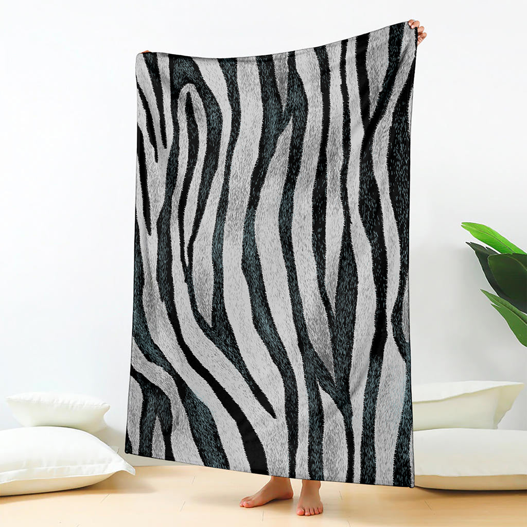 White Tiger Stripe Pattern Print Blanket