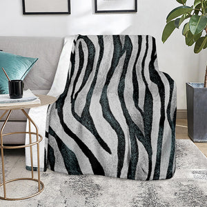 White Tiger Stripe Pattern Print Blanket