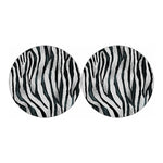 White Tiger Stripe Pattern Print Car Coasters