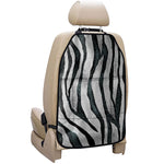 White Tiger Stripe Pattern Print Car Seat Organizers