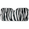 White Tiger Stripe Pattern Print Car Sun Shade