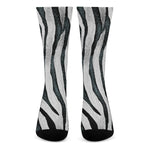 White Tiger Stripe Pattern Print Crew Socks