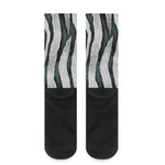 White Tiger Stripe Pattern Print Crew Socks