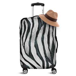 White Tiger Stripe Pattern Print Luggage Cover