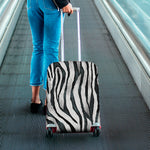 White Tiger Stripe Pattern Print Luggage Cover