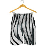 White Tiger Stripe Pattern Print Men's Shorts