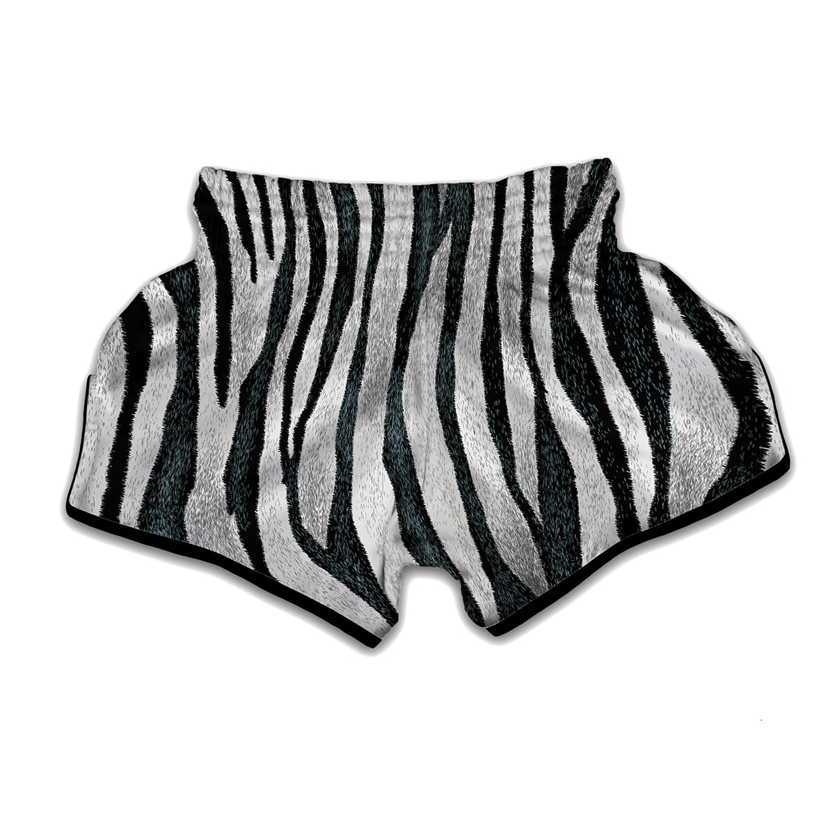 White Tiger Stripe Pattern Print Muay Thai Boxing Shorts