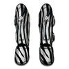 White Tiger Stripe Pattern Print Muay Thai Shin Guard