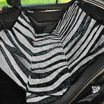 White Tiger Stripe Pattern Print Pet Car Back Seat Cover