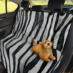 White Tiger Stripe Pattern Print Pet Car Back Seat Cover