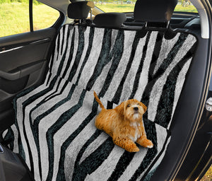 White Tiger Stripe Pattern Print Pet Car Back Seat Cover